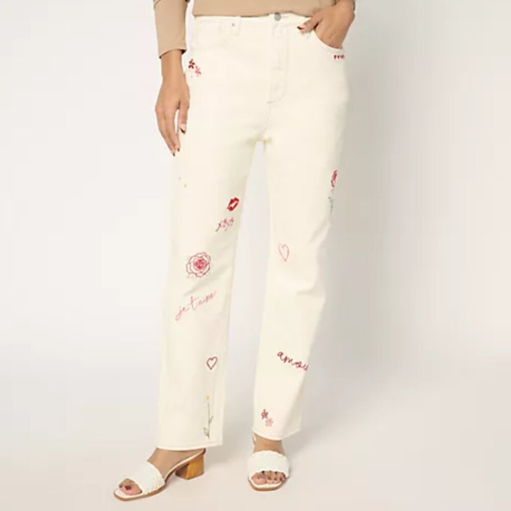 Driftwood Jeans Love Notes Jordie Relaxed Straight Jean Cream 12 A676242